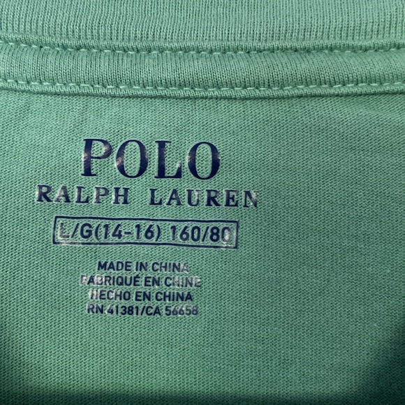Polo Ralph Lauren Long Sleeve Shirt Green Cotton size L - Picture 3 of 8
